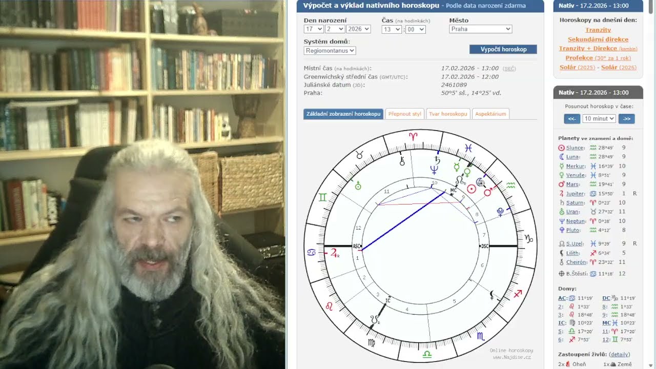 ASTROvhled (17.2.2026) Novoluní a zatmění Slunce ve Vodnáři - Odhalení pravdy a změny k lepšímu nebo