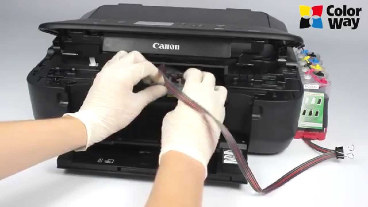 Установка СНПЧ ColorWay на Canon MG5540