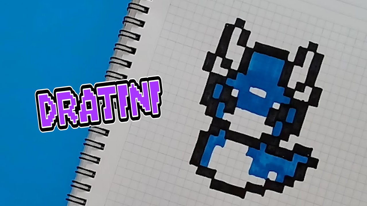 COMO DIBUJAR A DRATINI , POKEMON PIXEL ART - PIXELADOS