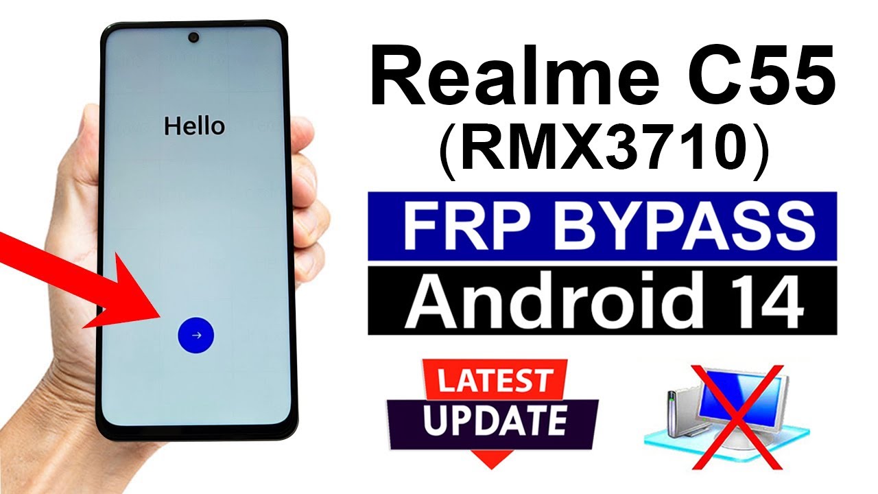 Realme C55 Android 14 FRP Unlock/ Google Account Bypass - NEW METHOD (Without Pc)
