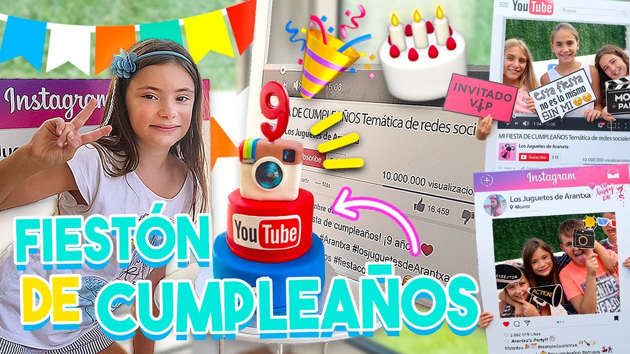 ¡CUMPLEAÑOS DE ARANTXA! 🎁 Invito a todos mis amigos (Fiesta temática de redes sociales)