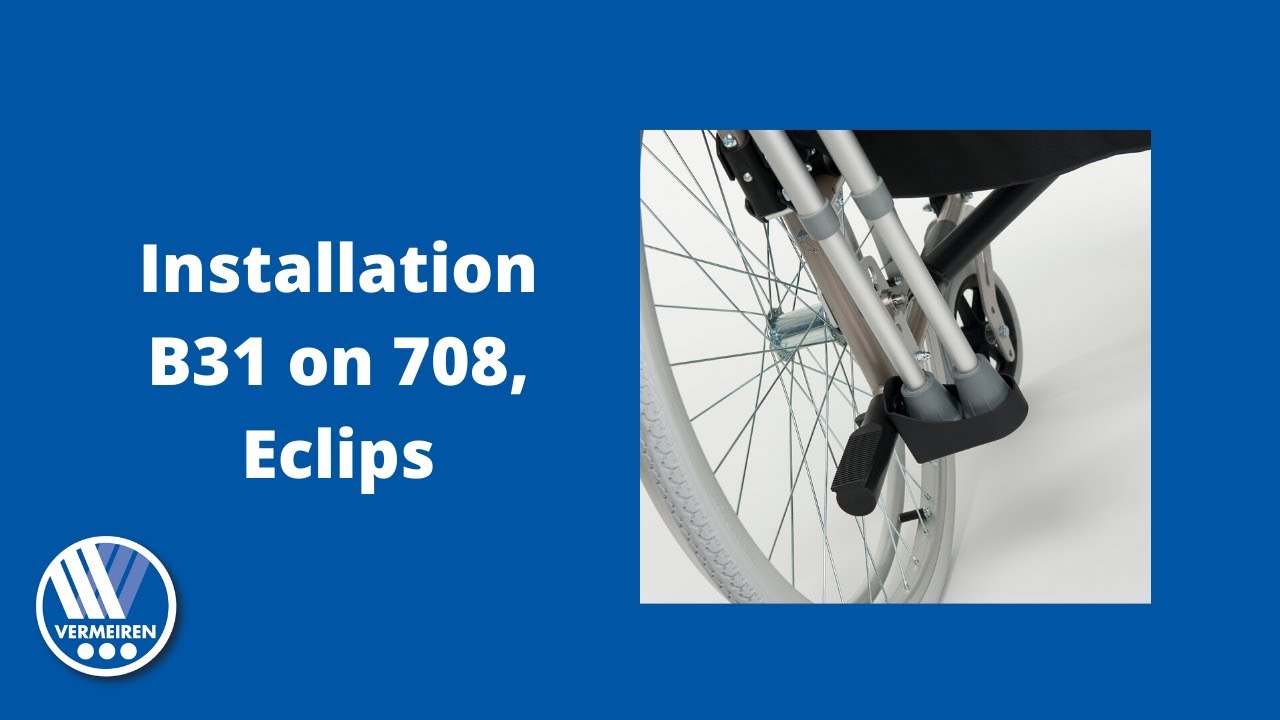 How to install B31 crutch holder on 708 or Eclips wheelchair? - VERMEIREN