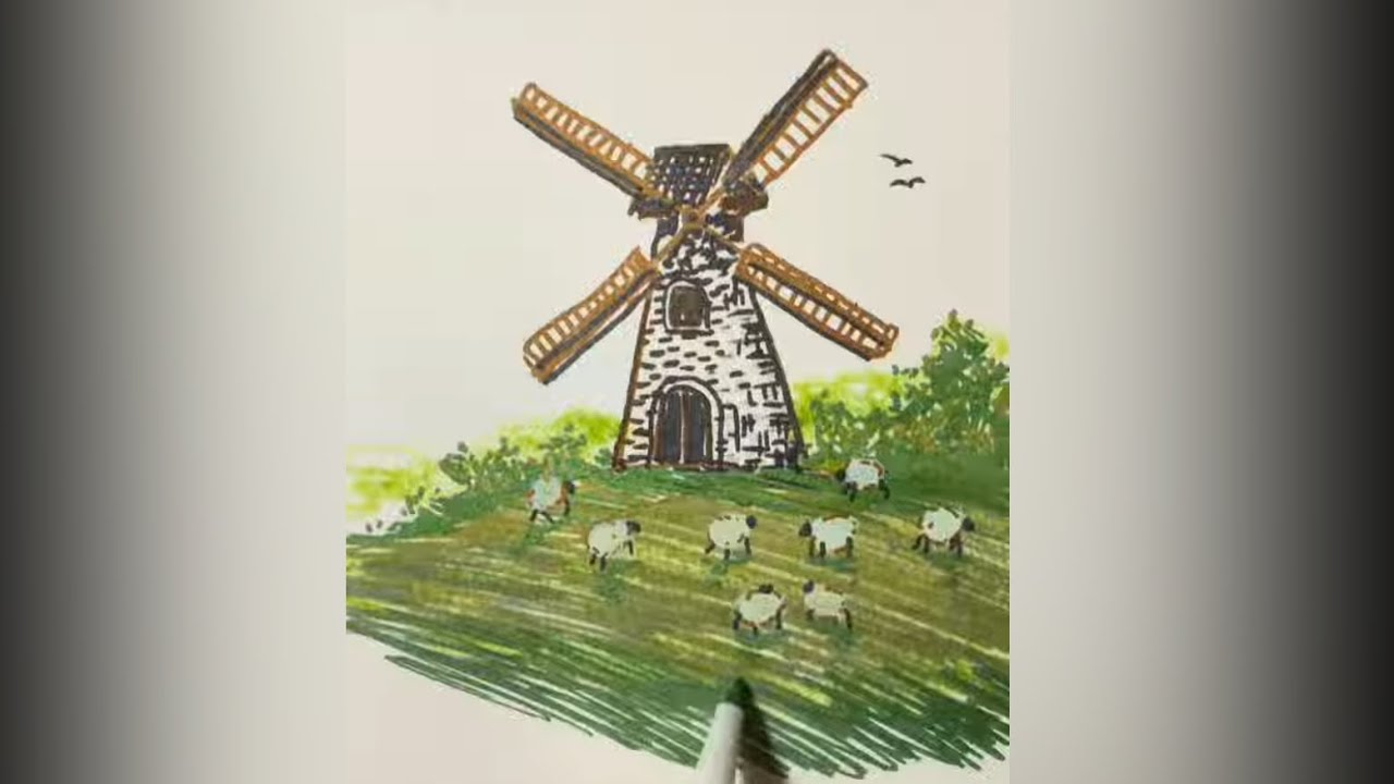 How to draw by color pen
