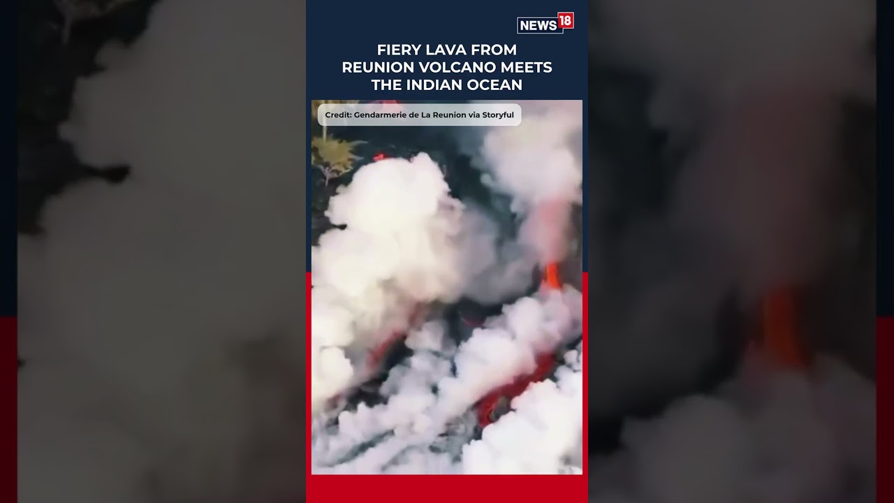 Lava Plunges Into Ocean! Piton de la Fournaise Volcano Erupts on R&eacute;union Island | N18S