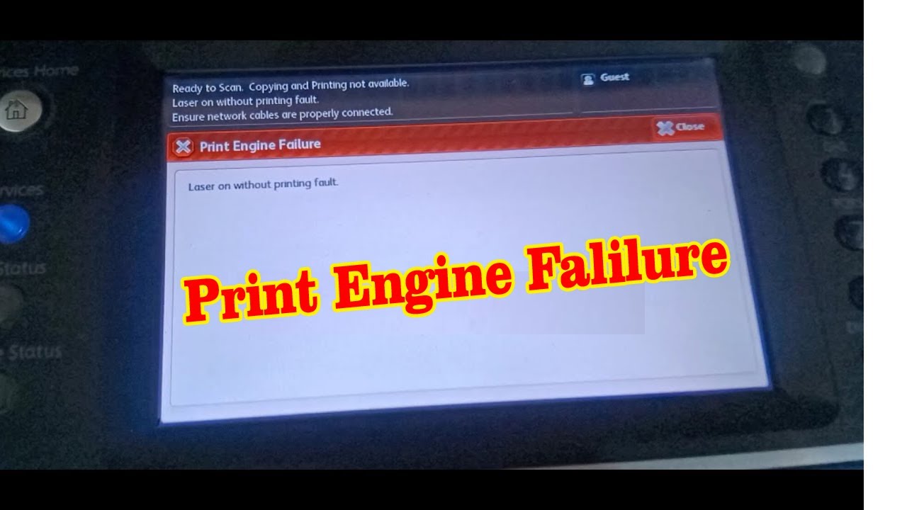 HOW TO laser on without printing fault XEROX,laser on without printing fault,xerox 5875, xerox 5890
