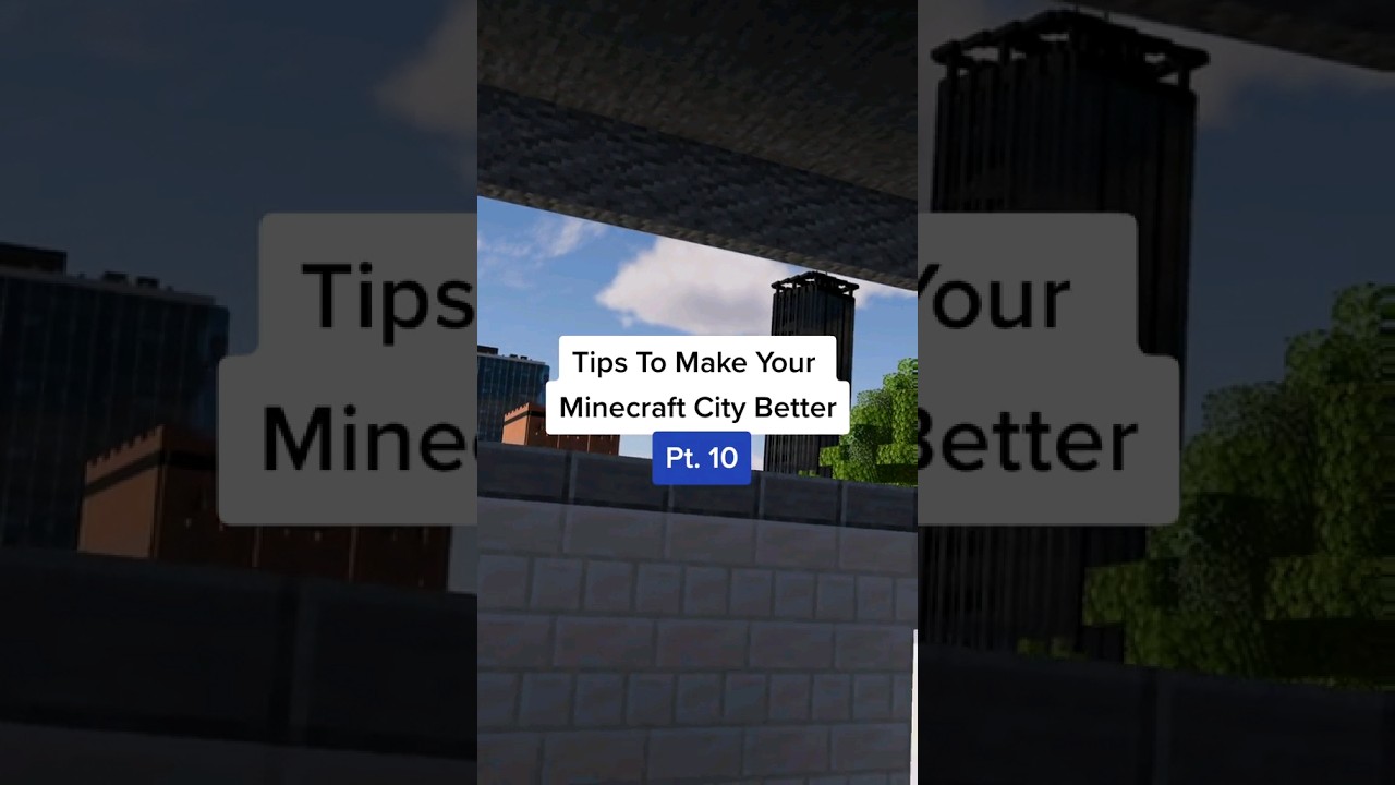 Tips To Make Your Minecraft City Better Part 10! 🌆 #minecraftbuilds #minecraftcity #minecrafthacks