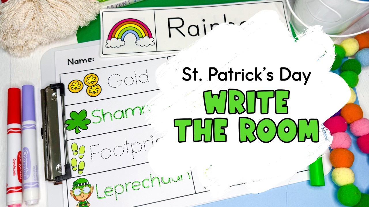 St. Patrick's Day Write the Room Activity for Kids