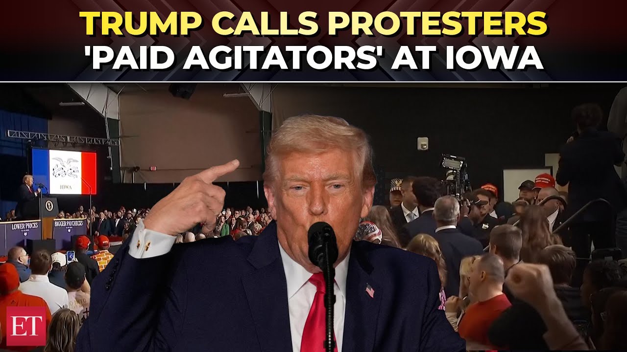 'Paid agitator...': Person removed from Donald Trump rally in Iowa