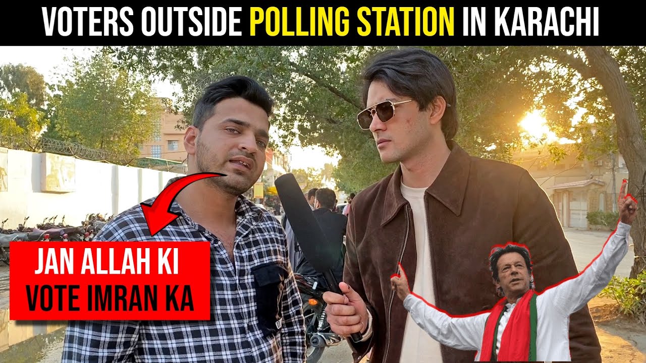 VOTERS OUTSIDE POLLING STATION IN KARACHI | ROAD PHATEEKH | SALMAN SAIF