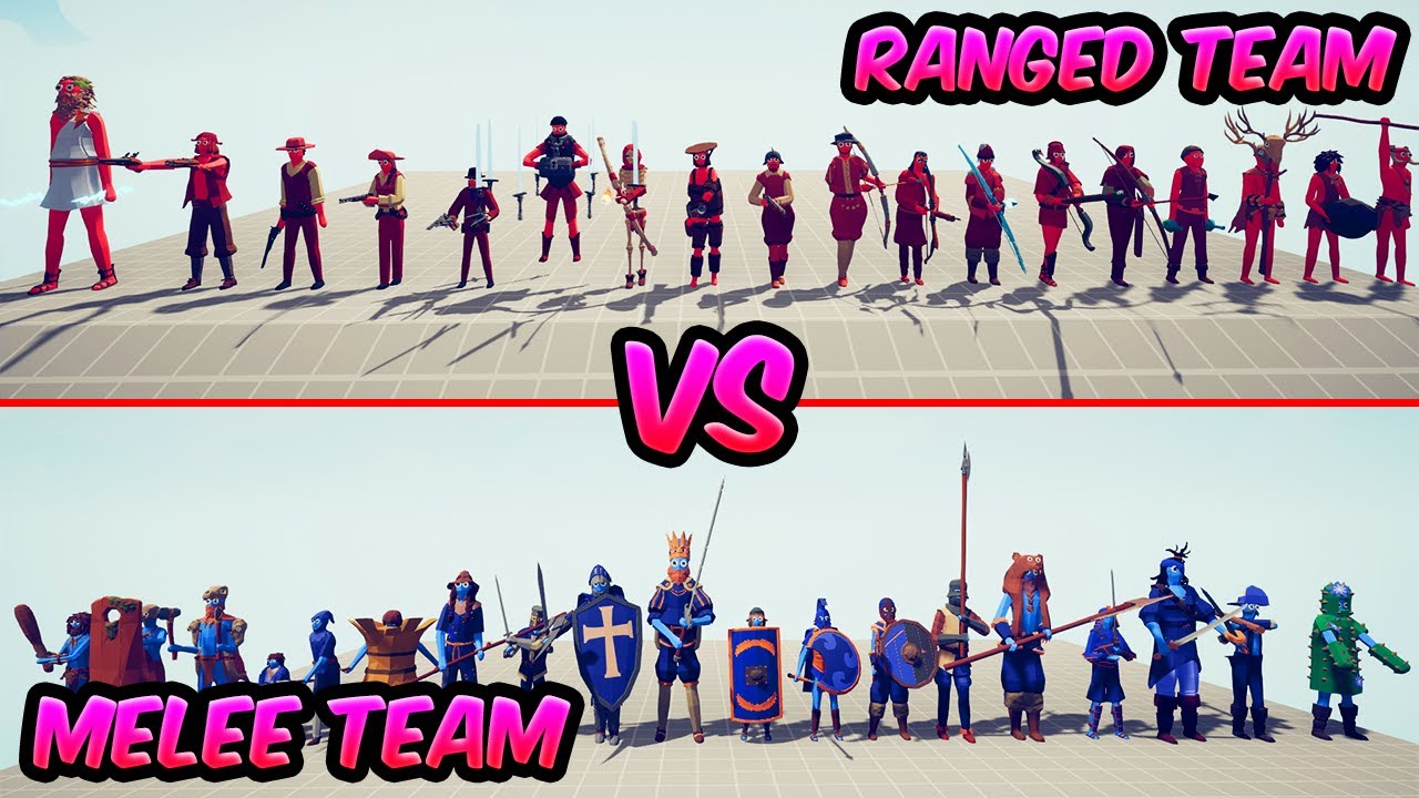 RANGED TEAM vs MELEE TEAM!⚔️😱😱| TABS - Totally Accurate Battle Simulator