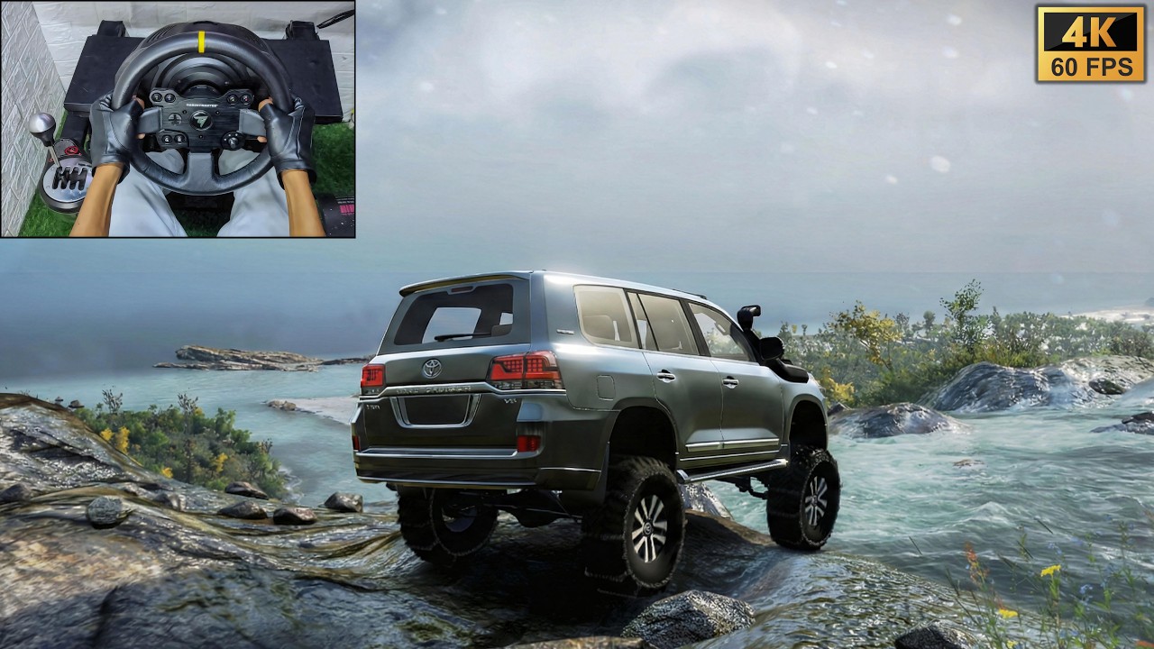 Toyota LAND CRUISER Offroading - Snowrunner | Steering Wheel Gameplay (No Commentary)