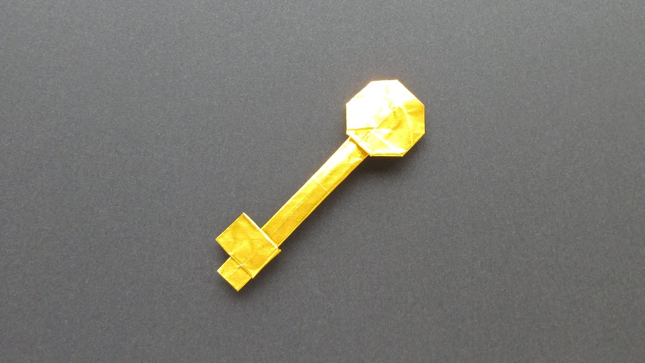 【折り紙】丸い鍵【origami】Round key