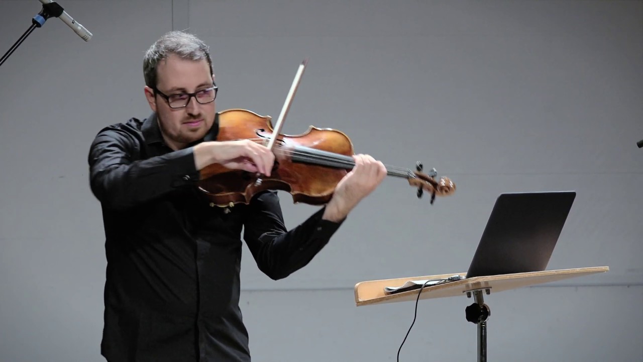 Luciano Berio - Naturale for solo Viola, Percussion and recorded Voice