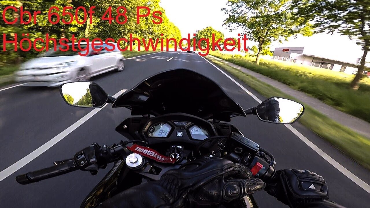Cbr 650f 48PS wie viel km/h schafft man?