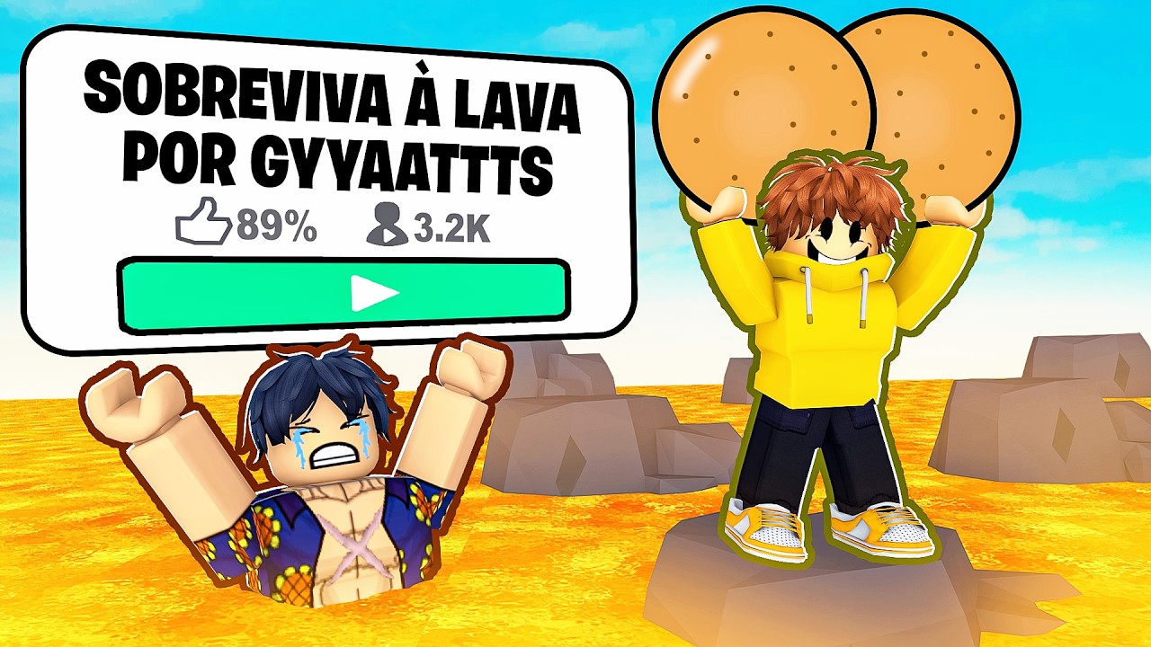 Testei Jogos FALSOS do SOBREVIVA À LAVA para Brainrots