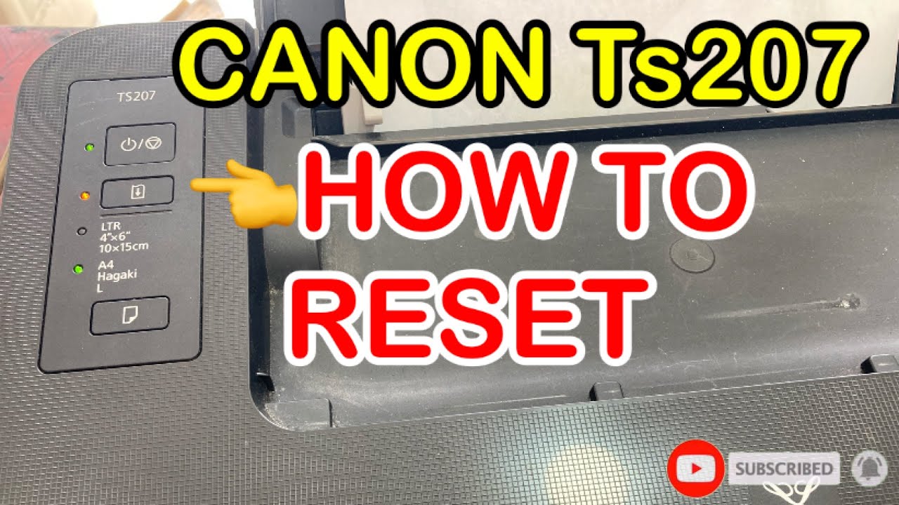 How to RESET Canon Ts207