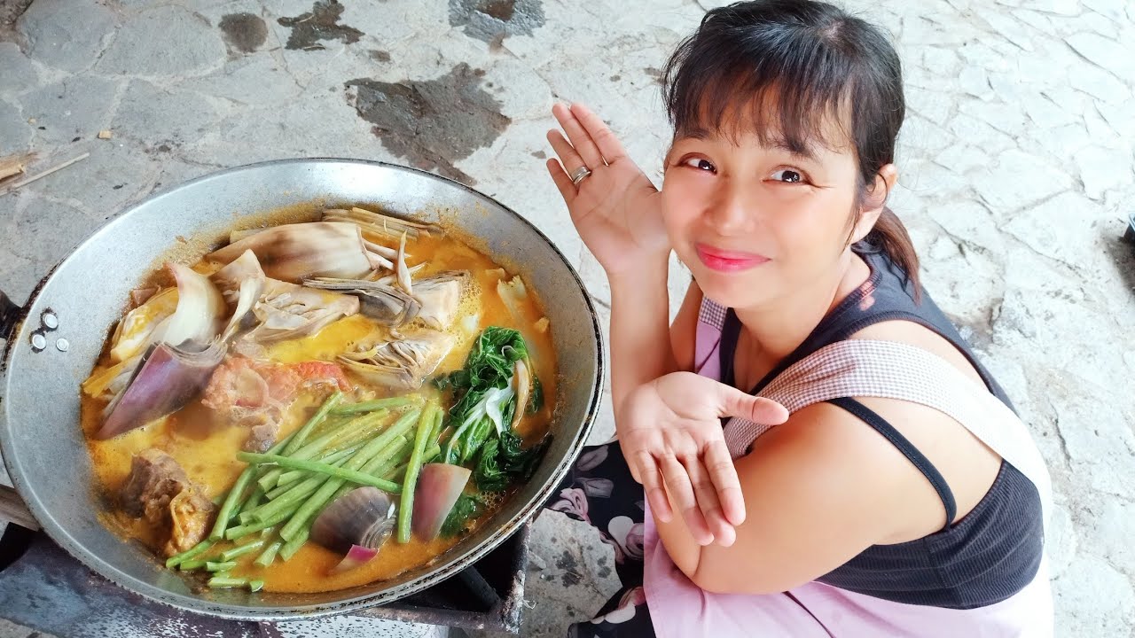 Self-sufficient lunch Philippines, Kare Kare❤️vlog11フィリピンで自給自足カレカレ。日本語字幕CC