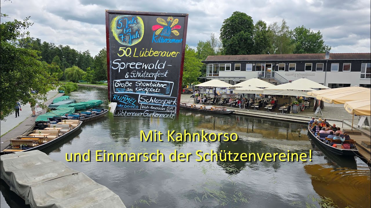 Spreewaldfest mit Kahnkorso und Schützenfest in Lübbenau, Slawenburg, Mühlenbesuch, Kahnfahrt