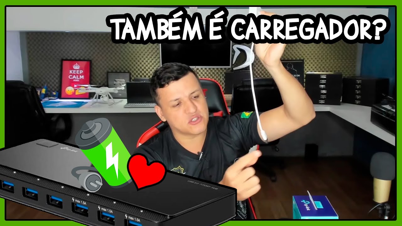 Não aguento mais FIOS, HUB USB 3.0! Tp-link Uh720 e Uh700