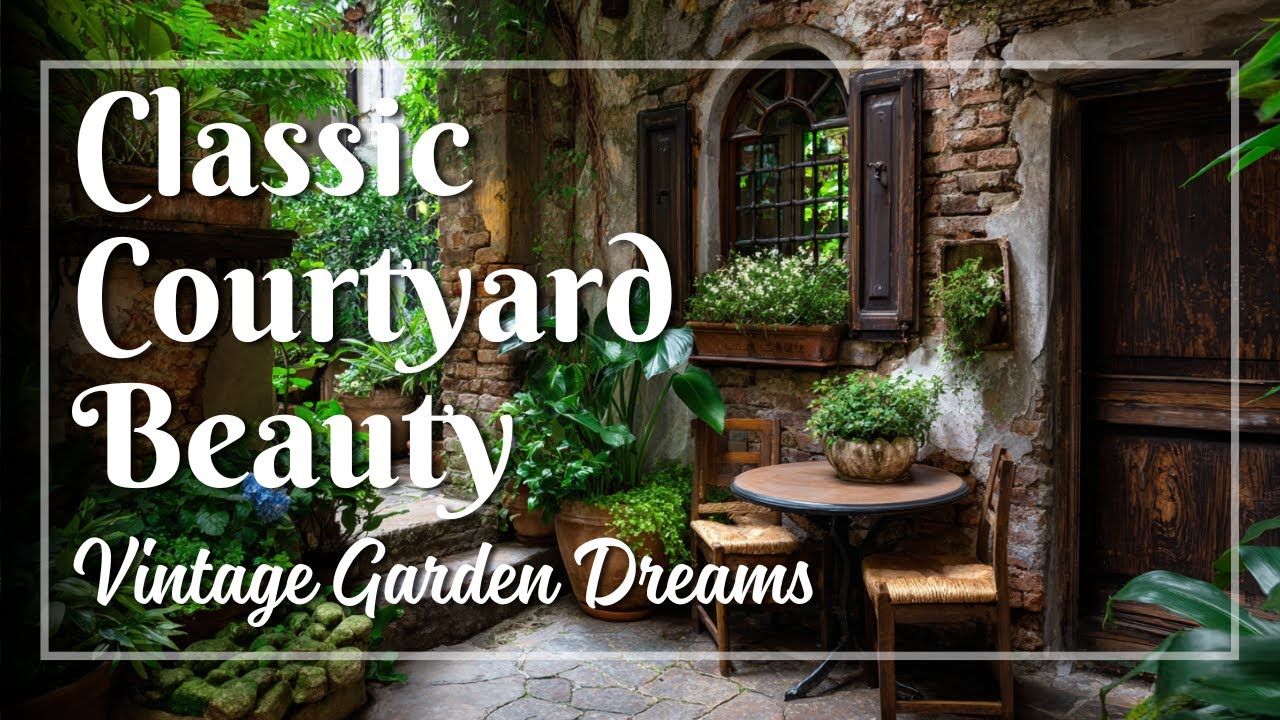Vintage Courtyard Garden Landscaping for Small Spaces 🌿 Rustic Romance with Classic Polish