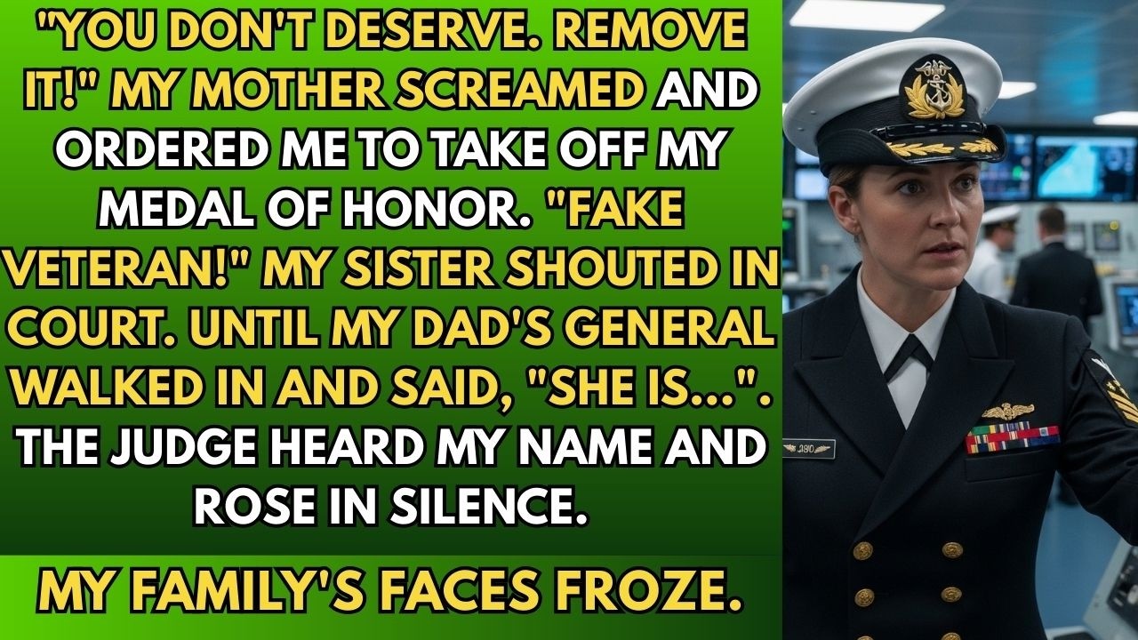 Family Mocked Me In Court, Took Off My Honor Medal   Until My Dad's General Walked In