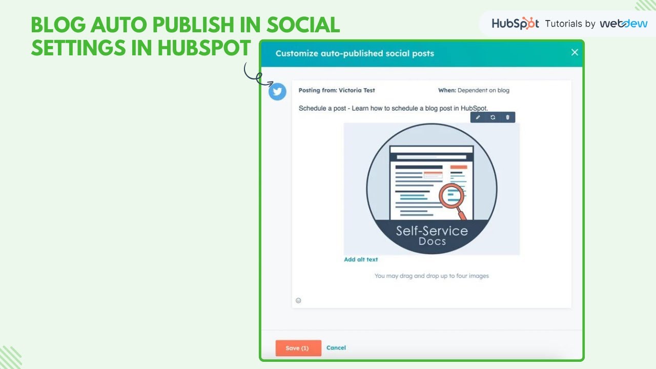 How-to blog auto publish in social settings in HubSpot.