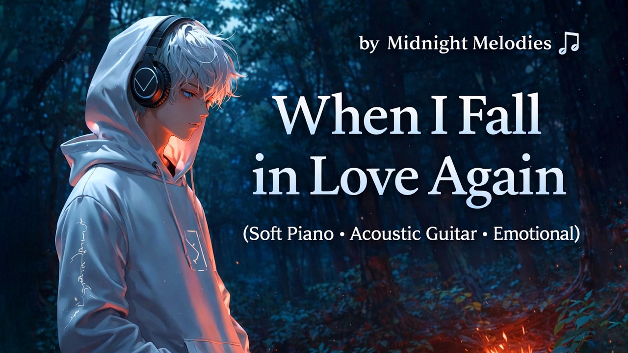 When I Fall in Love Again – Soft Piano & Acoustic Guitar | Emotional Love Song by Midnight Melodies