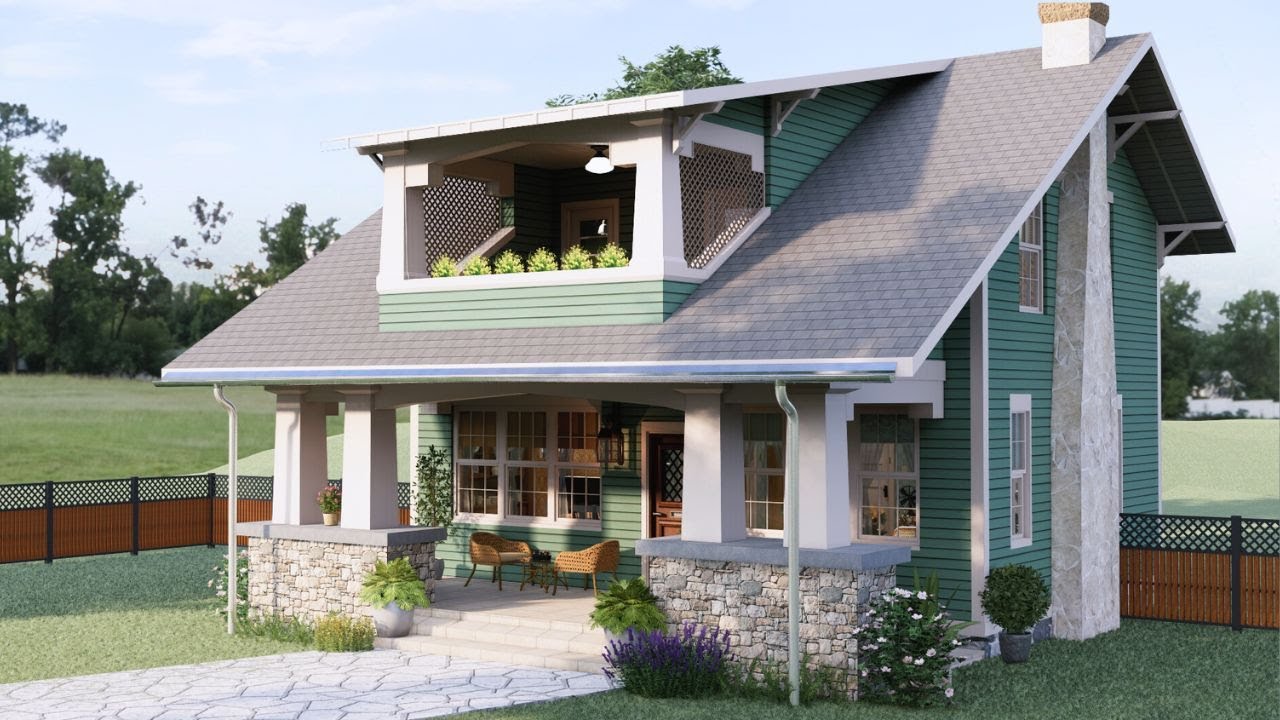 26'x19' (8x6m) Small and Sweet: Exploring a Cute Craftsman-Style Small Home !!