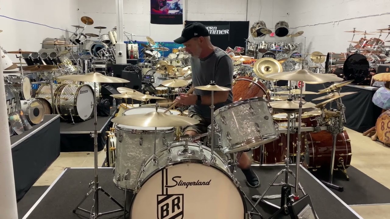 Danny Seraphine playing Buddy Rich's Slingerland drums Zildjian cymbals Drum Museum