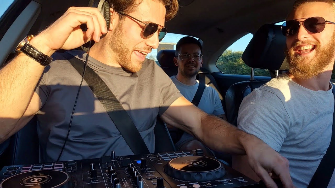 Feel good disco house DJ mix - from Simon's passenger seat