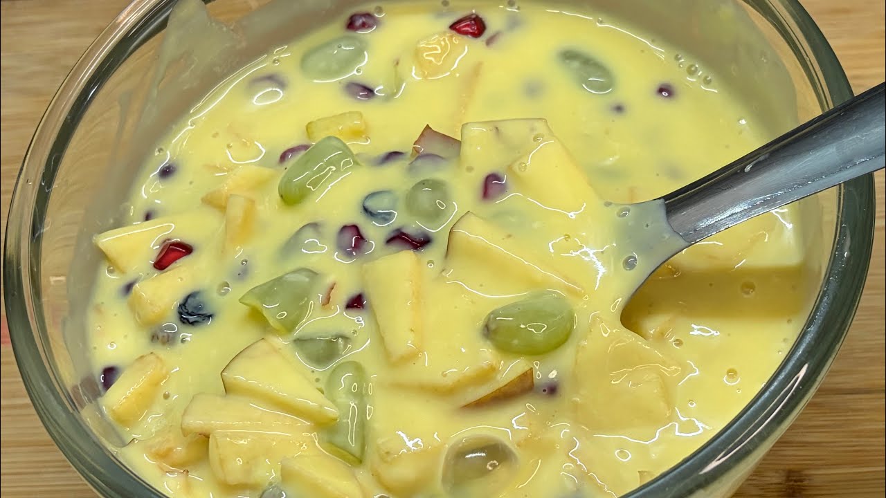 Classic Fruit Custard Recipe | Simple & Delicious Desert at Home | kids Favourite 😍