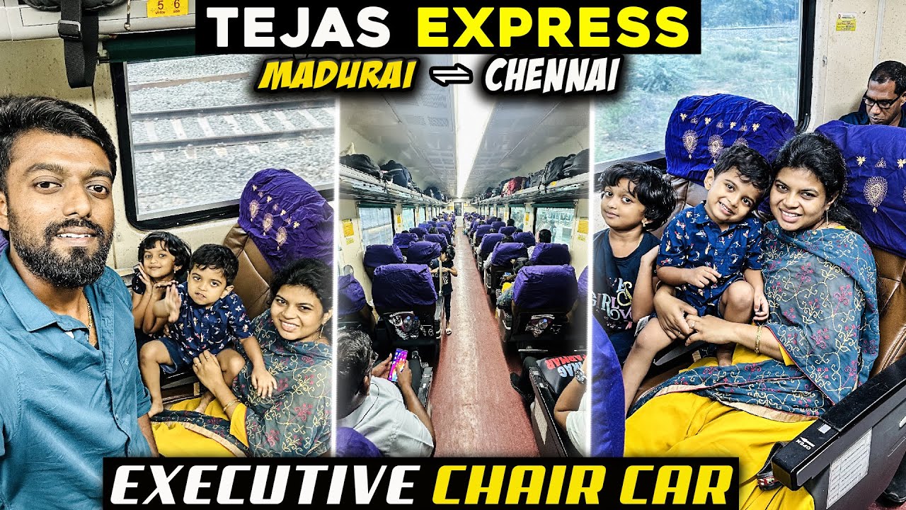 Executive TRAIN Journey With FAMILY !! Tejas Express | Madurai to Chennai | DAN JR VLOGS