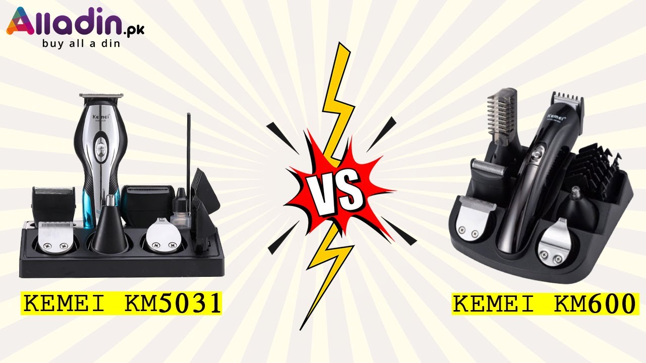 Kemei KM5031 vs Kemei KM600 Detailed Comparison of both Grooming kits and prices | Grooming kits