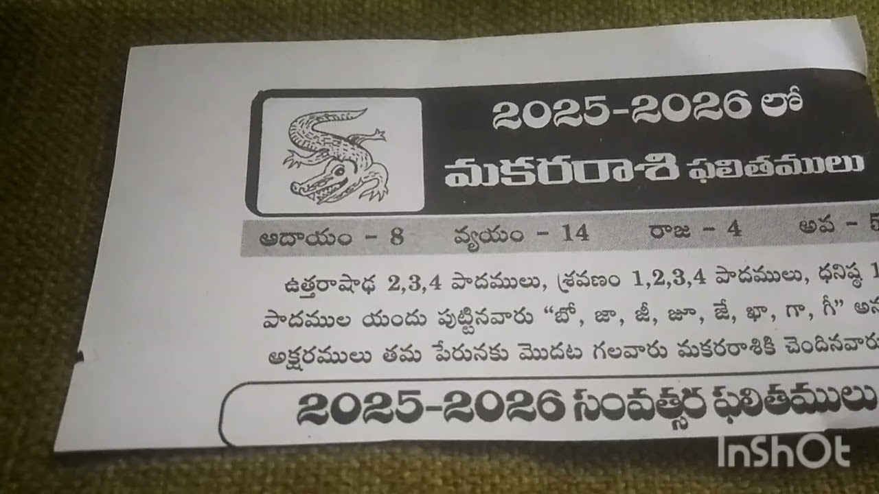 🙏 Makara Rashi Sri laku prateka pali thalu 💐 Sri vishwa vasu Nama samvasarm 2025