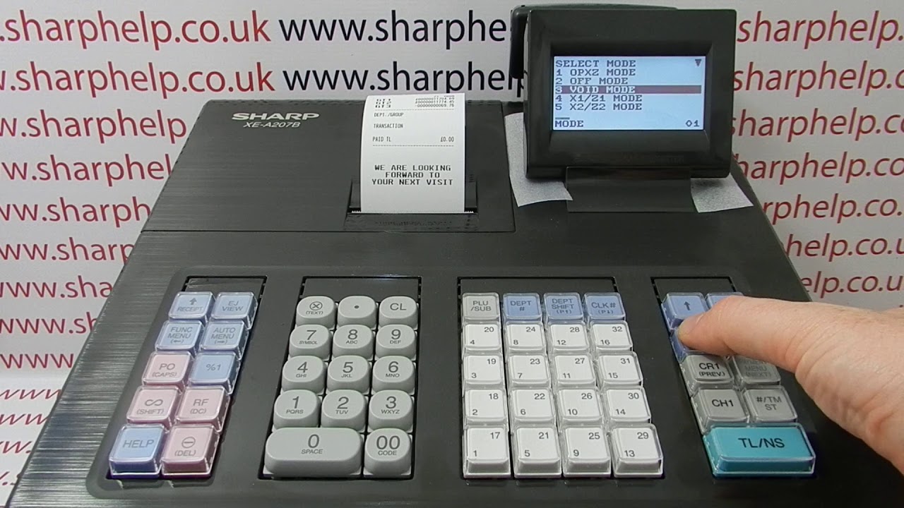 How To Take A Periodic Weekly Monthly Or Quarterly Report On The Sharp XEA207 XEA207B XEA207W
