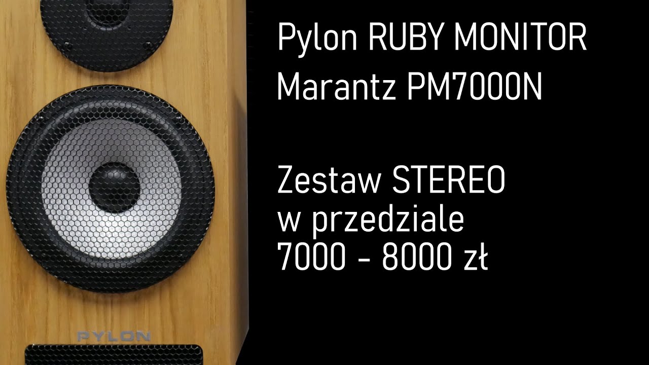 Pylon Ruby Monitor + Marantz PM7000N - Kolumny podstawkowe i wzmacniacz sieciowy - zestaw STEREO