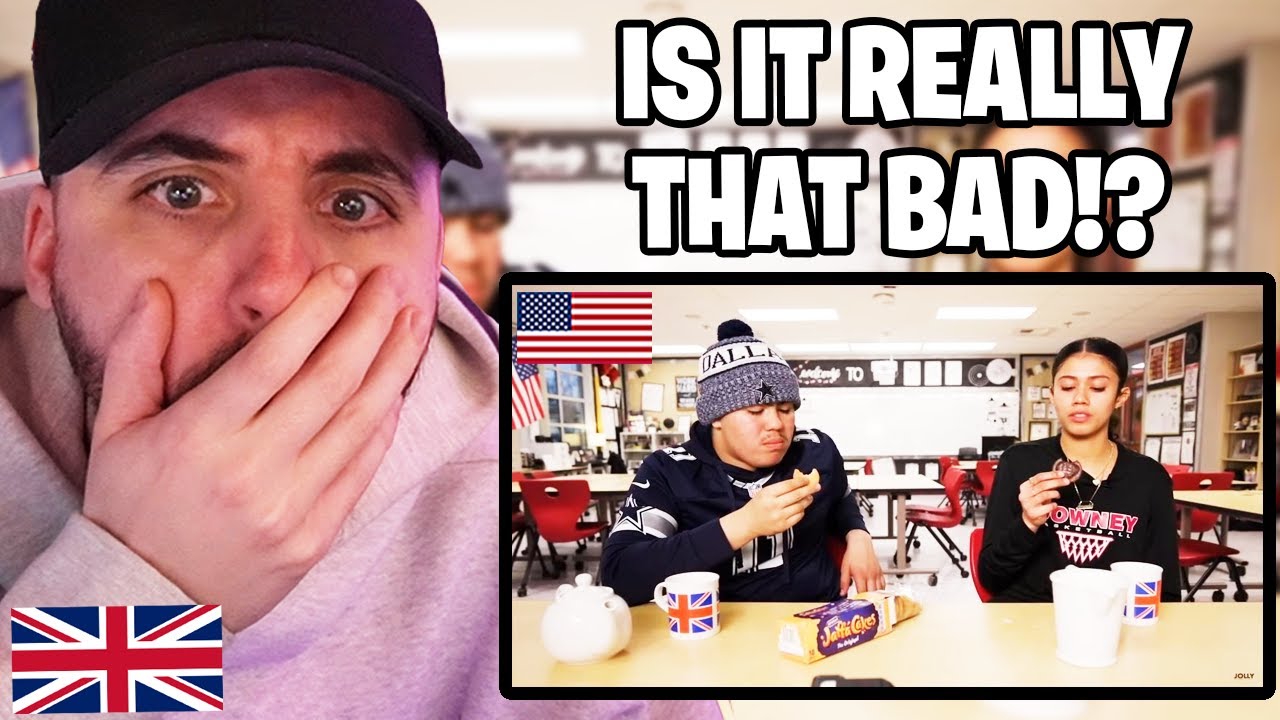 Brit Reacts to AMERICAN STUDENTS trying BRITISH Tea & Biscuits for the First Time!