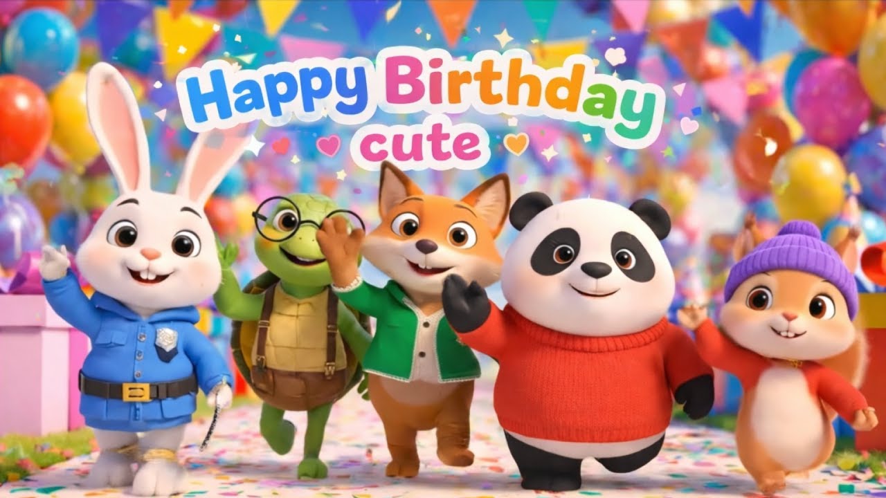 Happy Birthday To You – 🐻🐰🦊🐢 Cute & Sweet Birthday Song