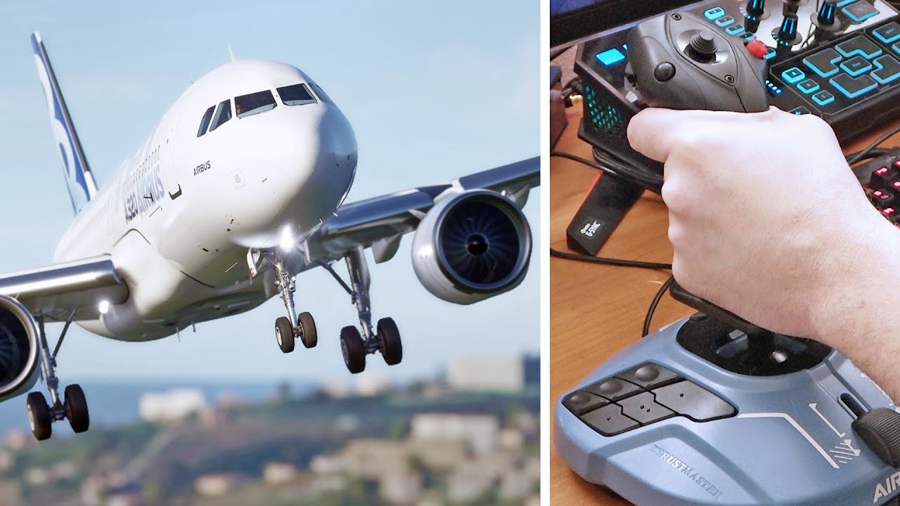 A320 Landing Challenge! | MSFS Thrustmaster TCA Sidestick
