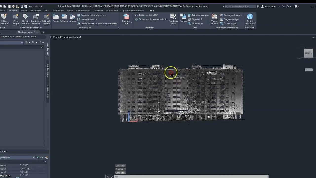 Cómo preparar nube de puntos para Delineación de fachadas en autocad