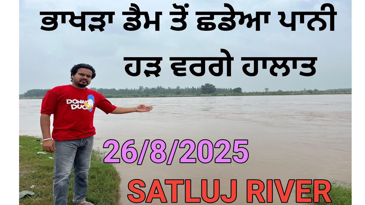 Satluj River Bhakhra Dam : ਭਾਖੜਾ ਡੈਮ ਤੋਂ ਛਡੇਆ ਪਾਨੀ । ਹੜ ਵਰਗੇ ਹਾਲਾਤ । ਸਤਲੁਜ ਦਰਿਆ ਦਾ ਭਿਆਨਕ ਰੂਪ !