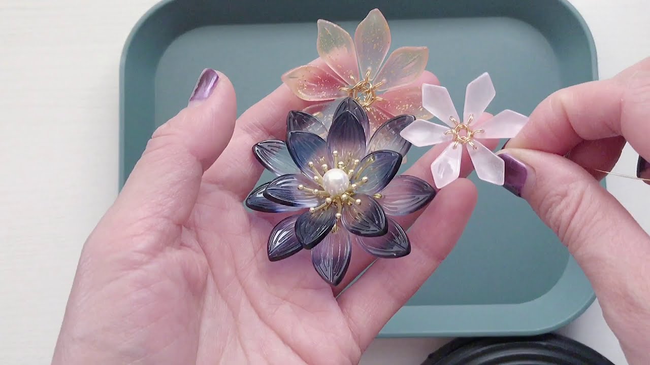 【发饰基础】论如何用铜丝绑出又稳又漂亮的花瓣 2 | How to tie petals  PART 2