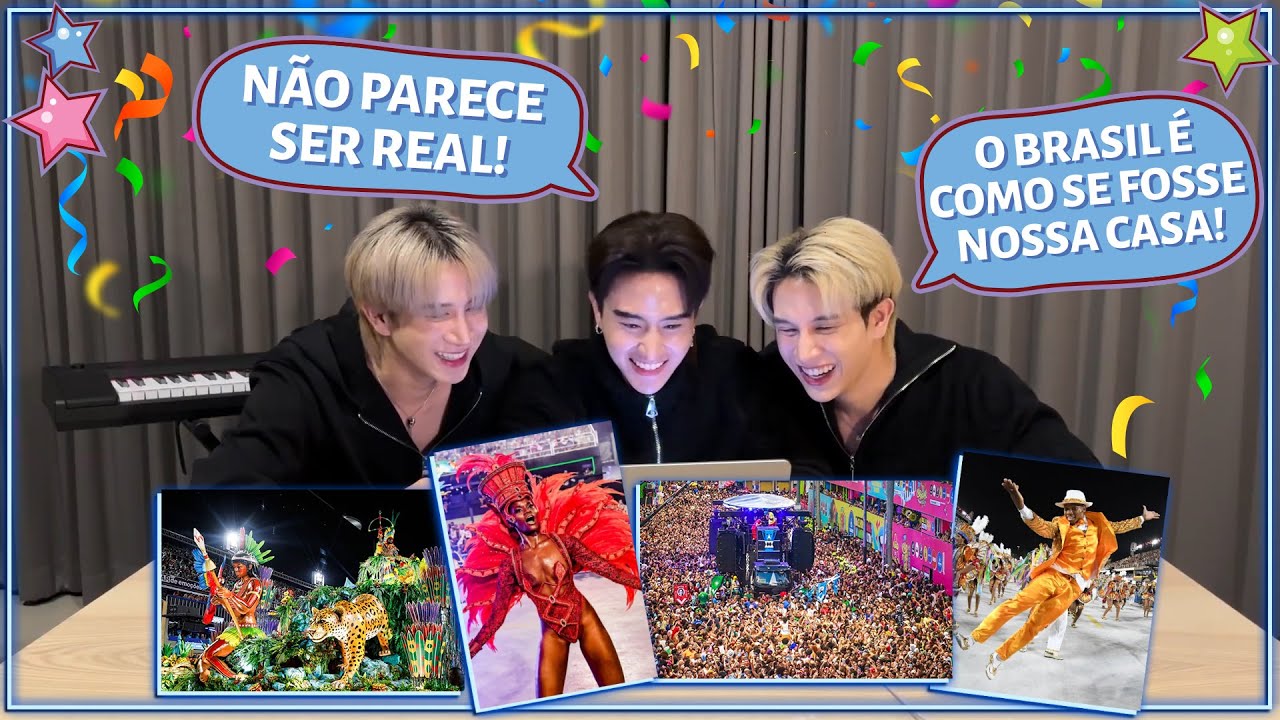 ATORES DE BL TAILANDÊS REAGEM AO CARNAVAL BRASILEIRO (COM P EKKAPOP, PLAI E PAN)