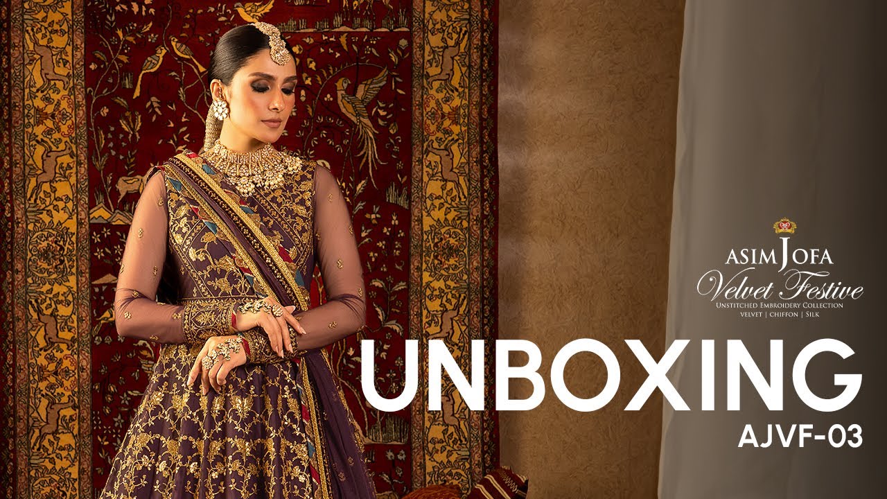 Unboxing Video of Velvet Festive Collection By Asim Jofa | AJVF-03