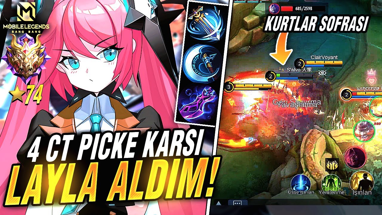 ASLA LAYLA GİTMEYECEK BİR MAÇA LAYLA ALDIM!! | BU KADAR CT PİCK İLE NE YAPACAĞIM?! | MOBİLE LEGENDS