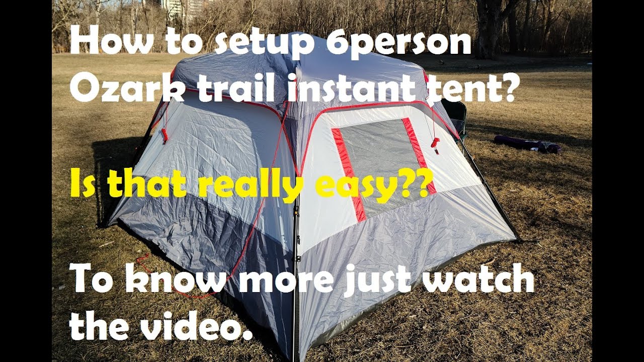 How to setup Ozark trail 6 person instant tent | complete tutorial & unboxing