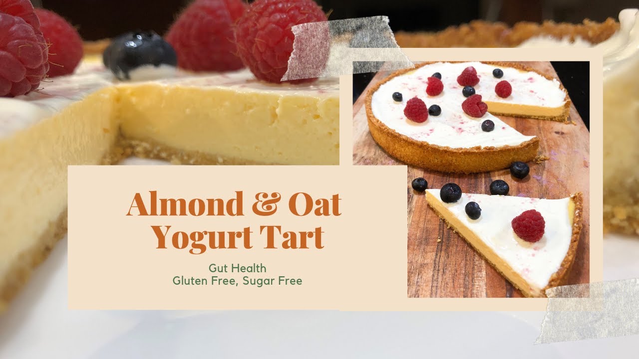 Almond and Oat Yogurt tart (GLUTEN FREE, SUGAR-FREE)