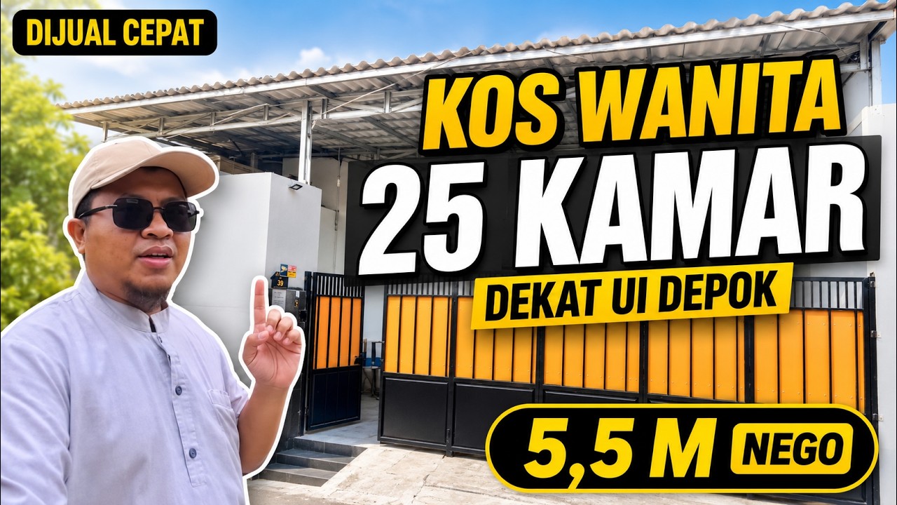 Dijual Kos Wanita Dekat UI Depok | 25 Kamar Full Furnished Income 400 Juta/Tahun