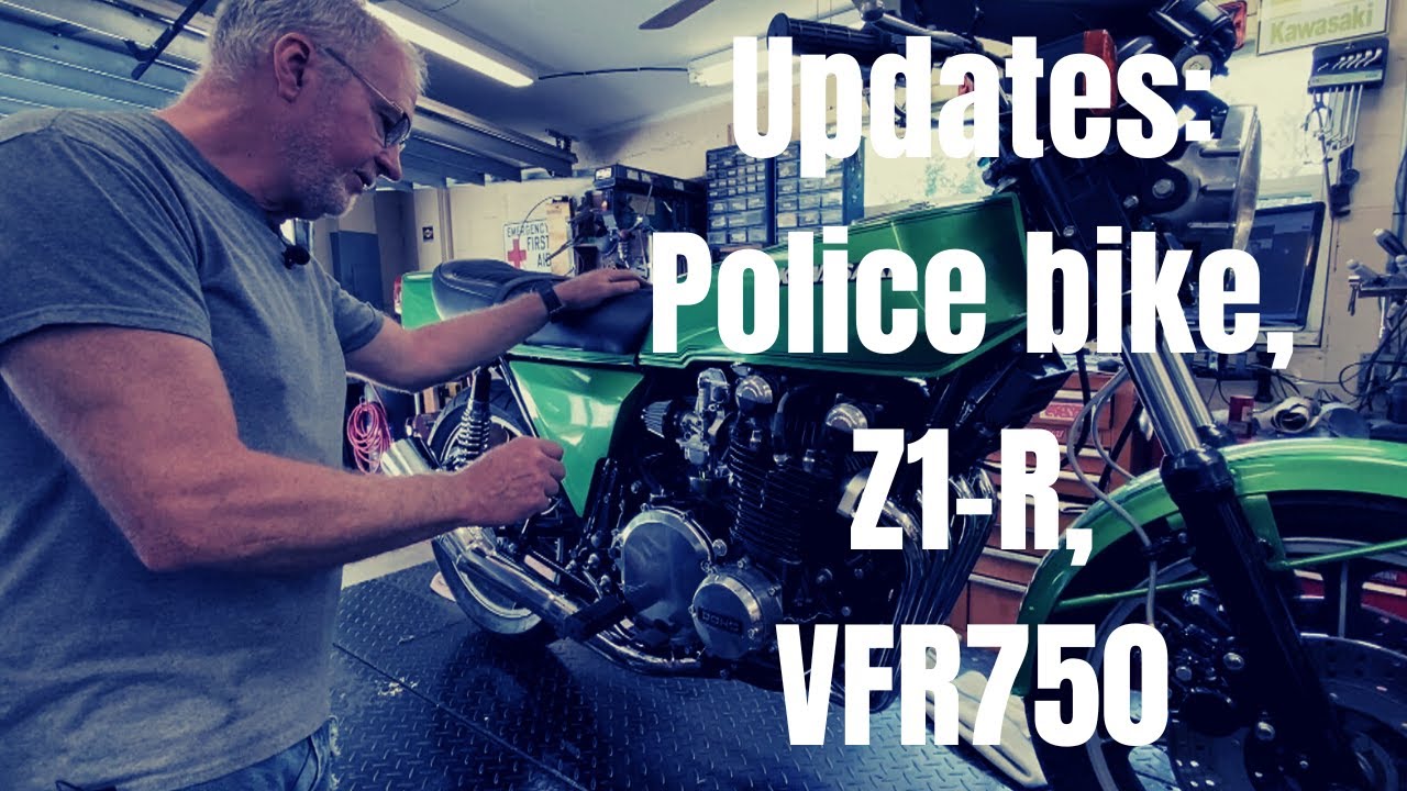 Updates: KZ Police Bike, Z1-R and a VFR water pump problem