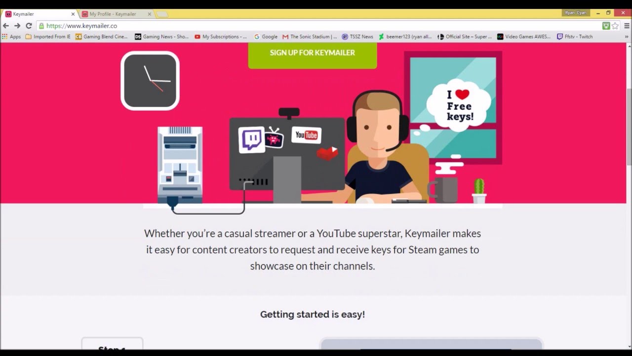 How to get free Steam Keys through Keymailer